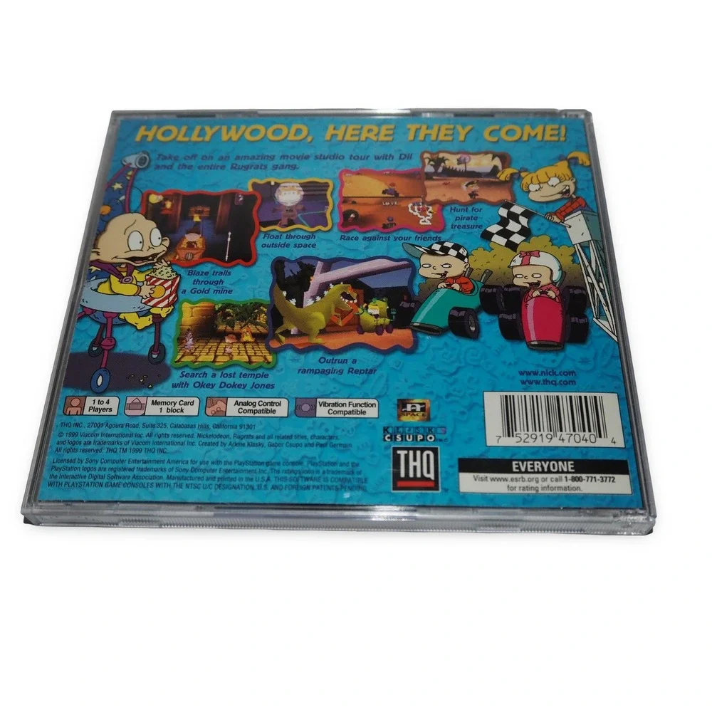 Rugrats Studio Tour PS1 Game Black Label Sony PlayStation 1999 Complete